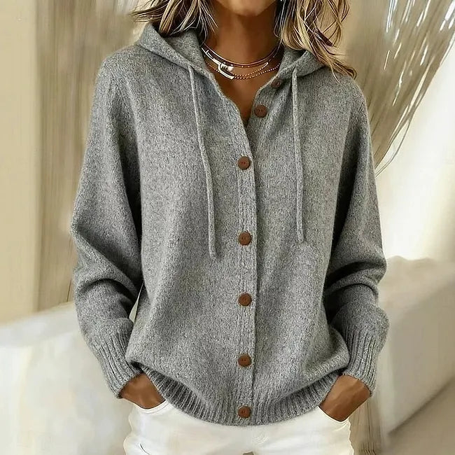 Rigel | Cardigan con Cappuccio e Bottoni