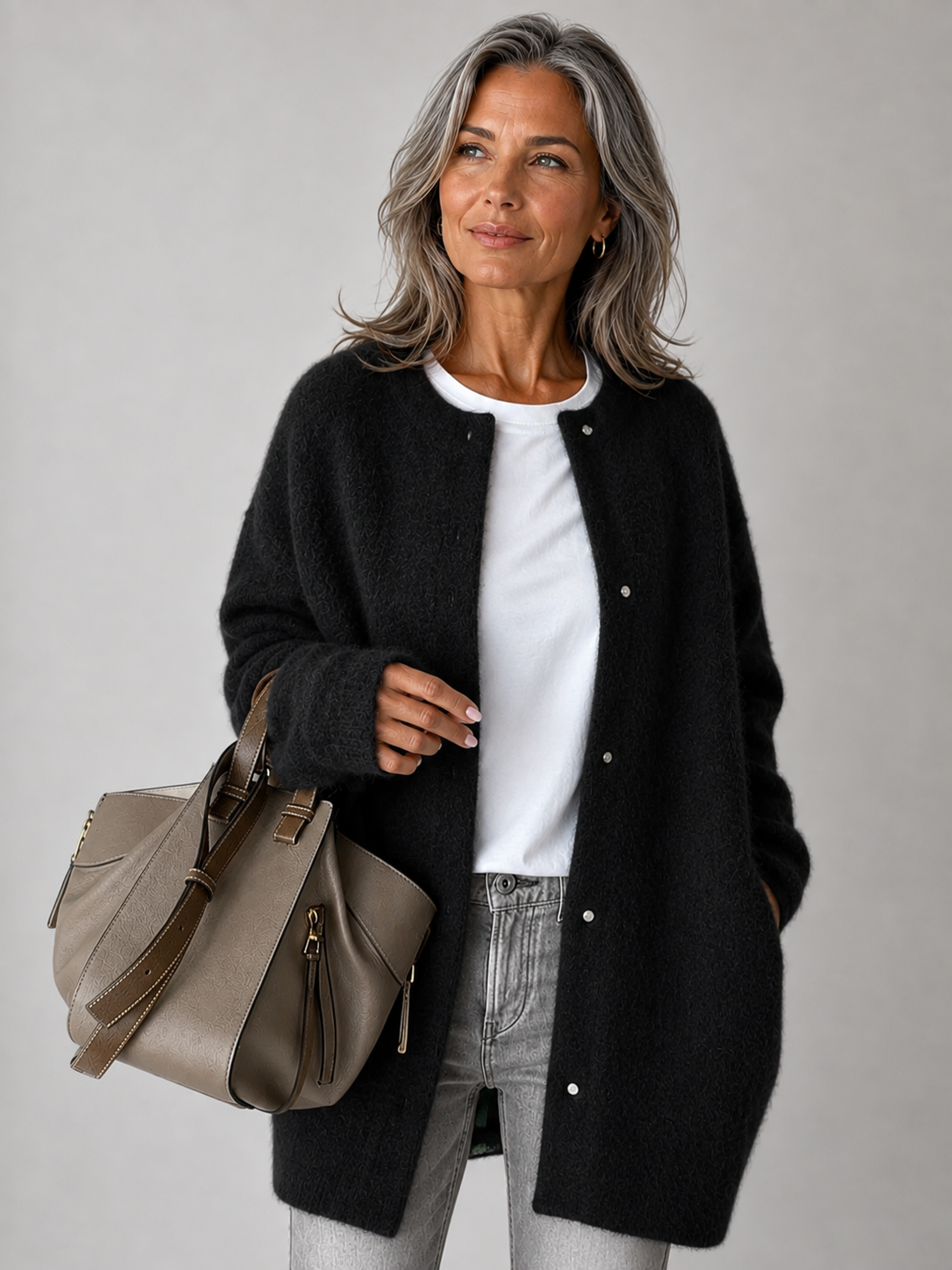 Mariane | Cardigan Lungo con Bottoni