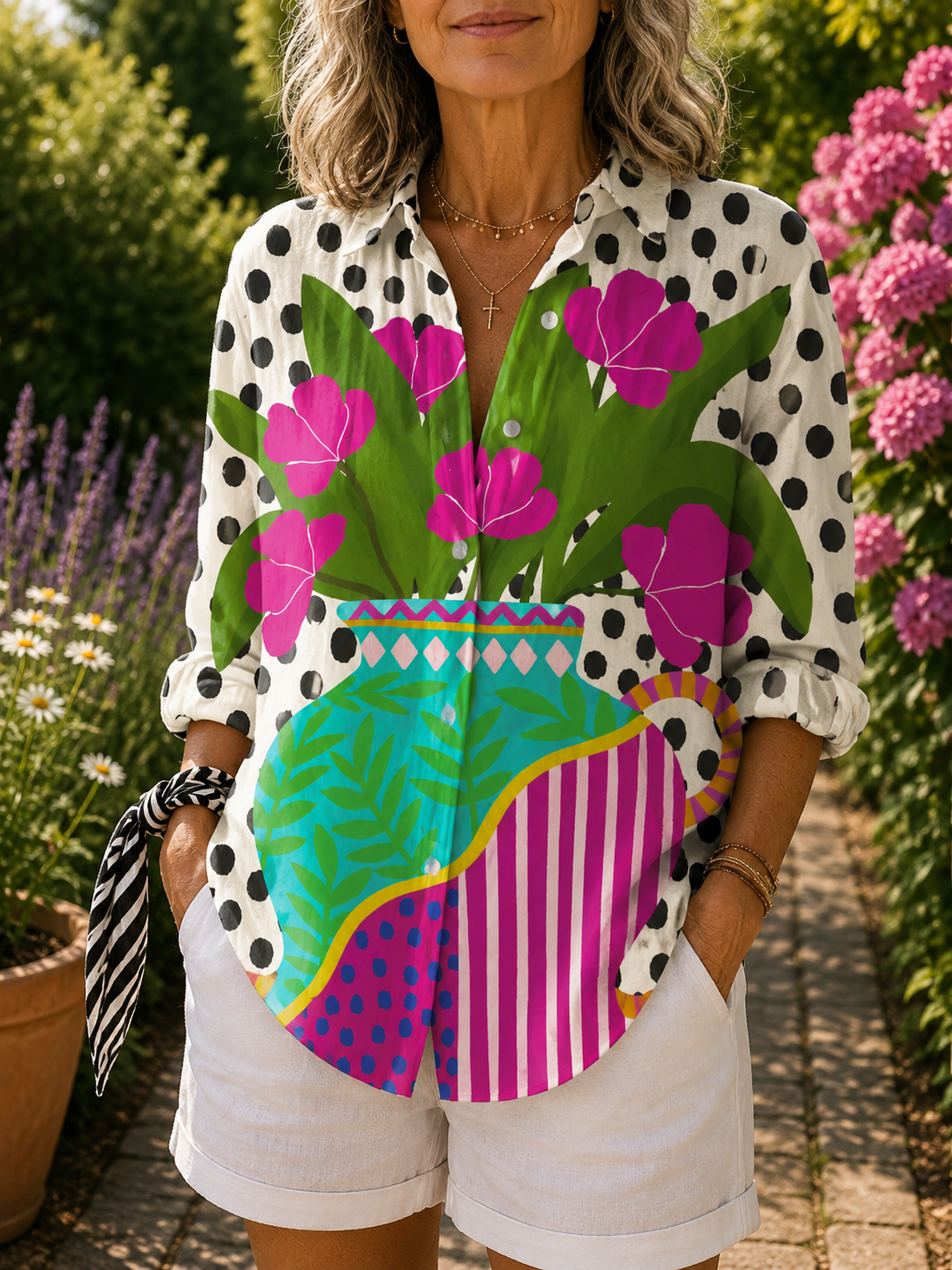 Livia | Blusa Vaso Fiorito Artistico