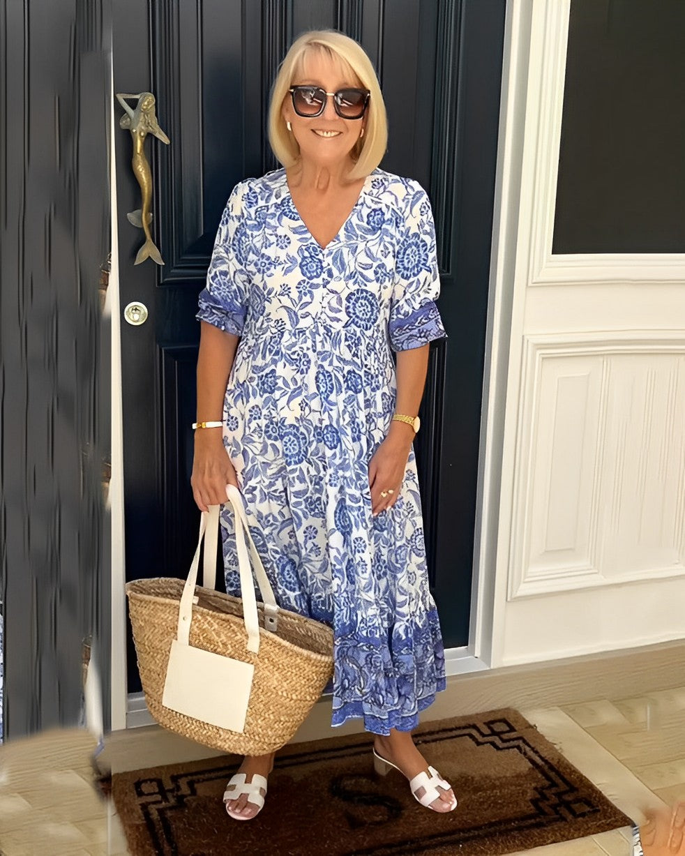 Beatrice | Abito Midi Floreale Raffinato