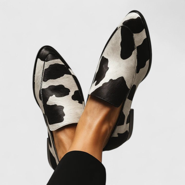 Milva | Mocassini Animalier Bicolore