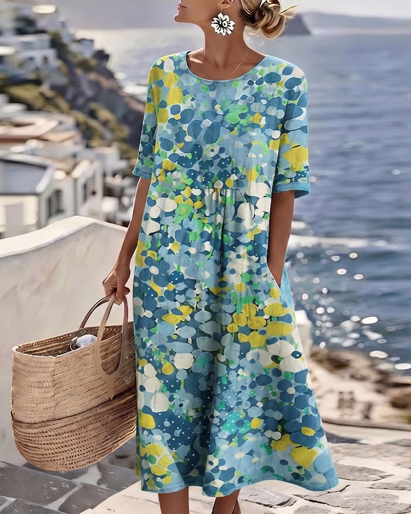Elena | Abito Midi Floreale Elegante