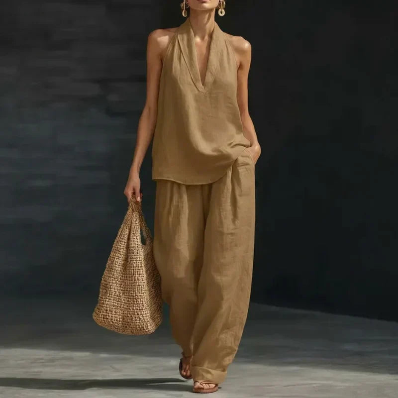 Federica | Completo Due Pezzi con Scollo a V