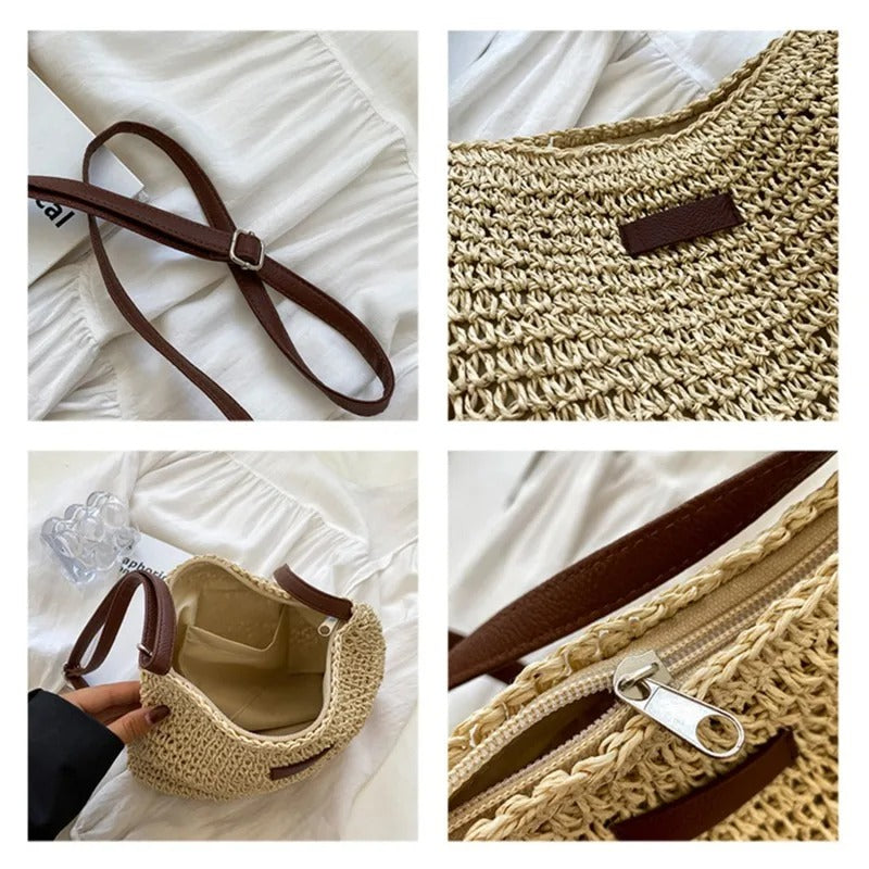 Bianca | Borsa Estiva Intrecciata