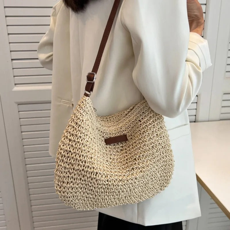 Bianca | Borsa Estiva Intrecciata