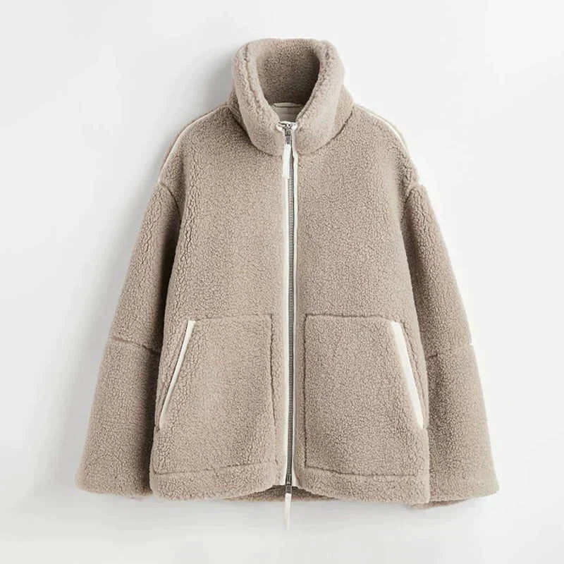 Carlie | Giacca Teddy Oversize con Zip