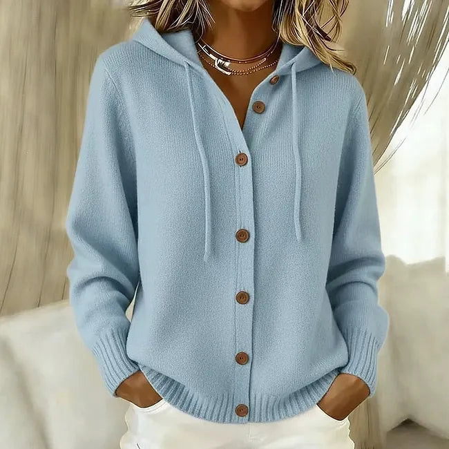 Rigel | Cardigan con Cappuccio e Bottoni