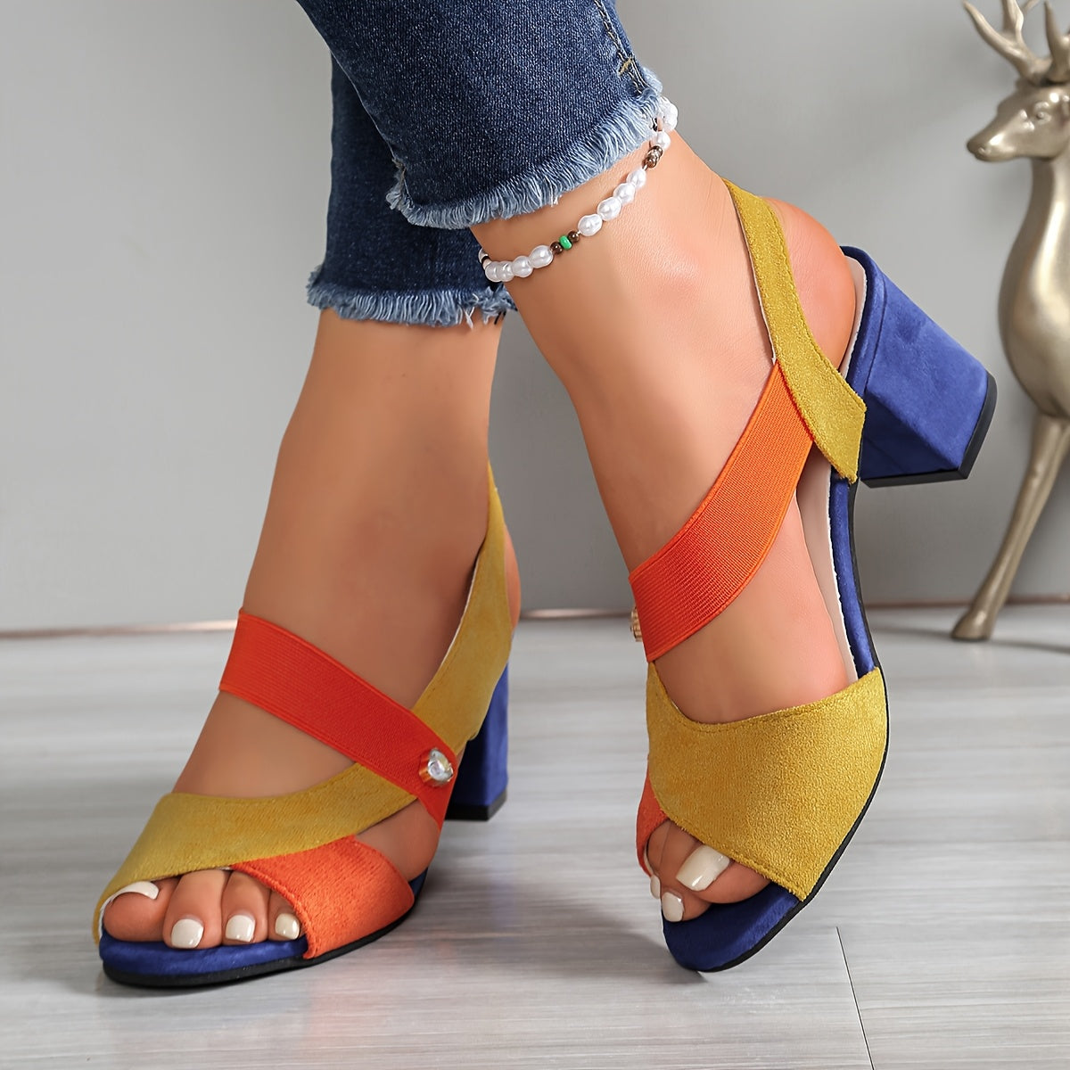 Arianna | Sandali Eleganti Multicolore con Tacco