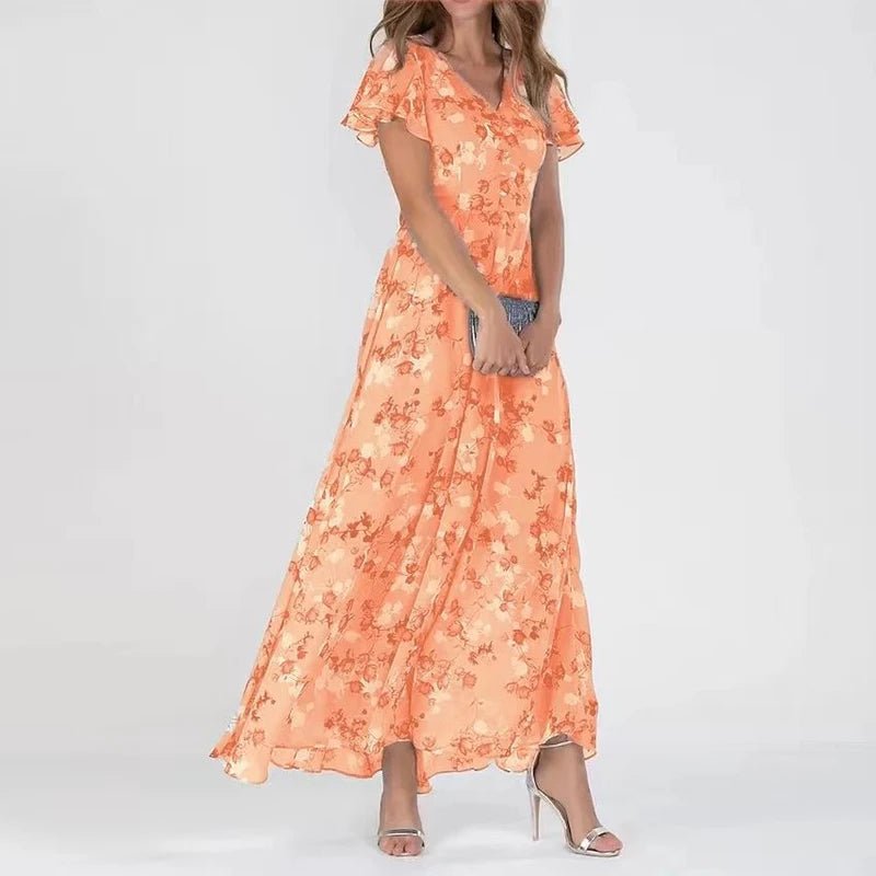Nerina | Abito Maxi Floreale Leggerezza Naturale