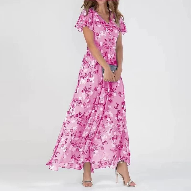 Nerina | Abito Maxi Floreale Leggerezza Naturale