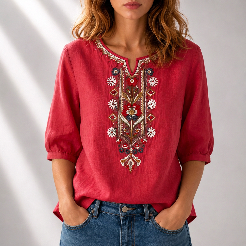 Dianna | Blusa Ricamata Floreale