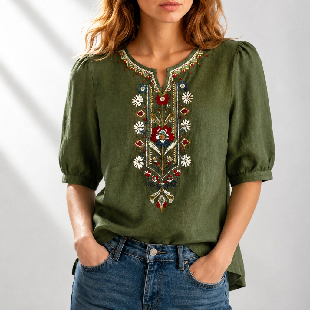 Dianna | Blusa Ricamata Floreale