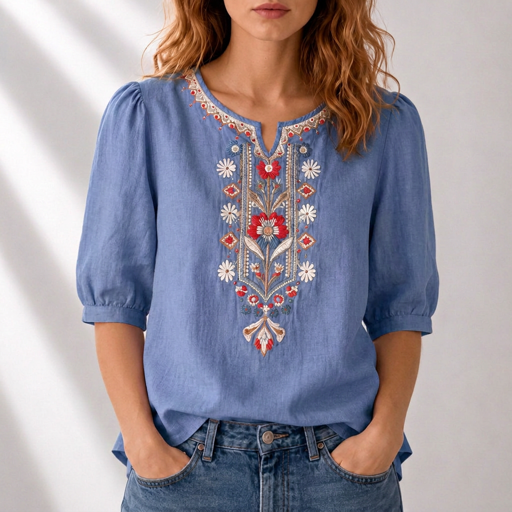 Dianna | Blusa Ricamata Floreale