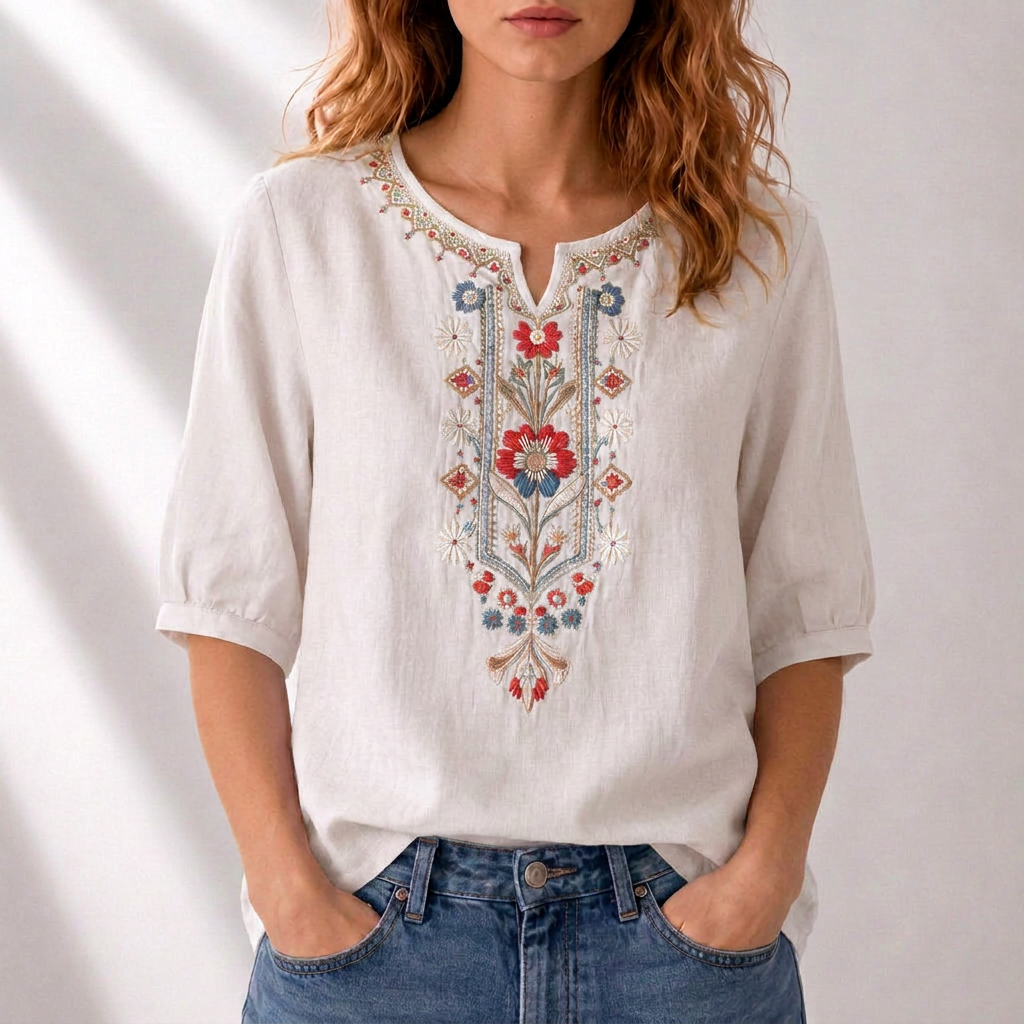 Dianna | Blusa Ricamata Floreale