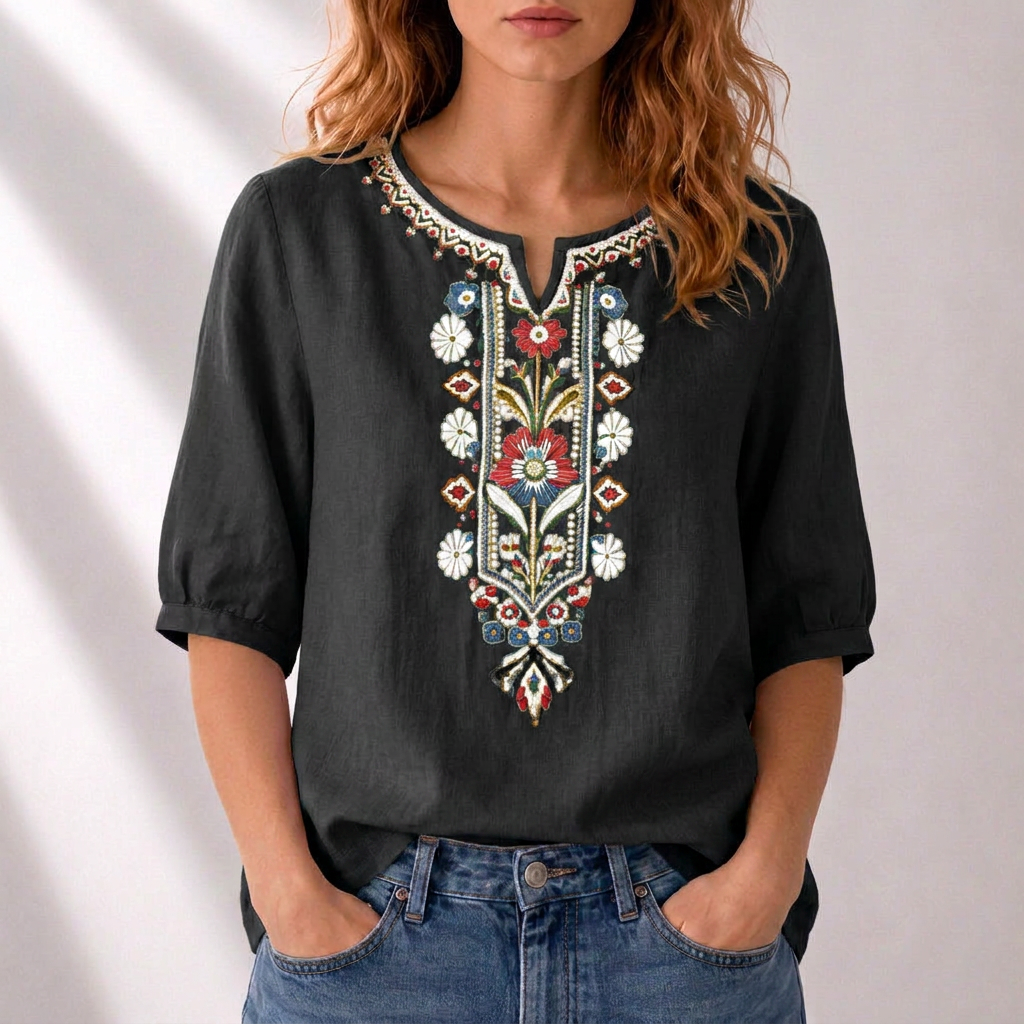 Dianna | Blusa Ricamata Floreale
