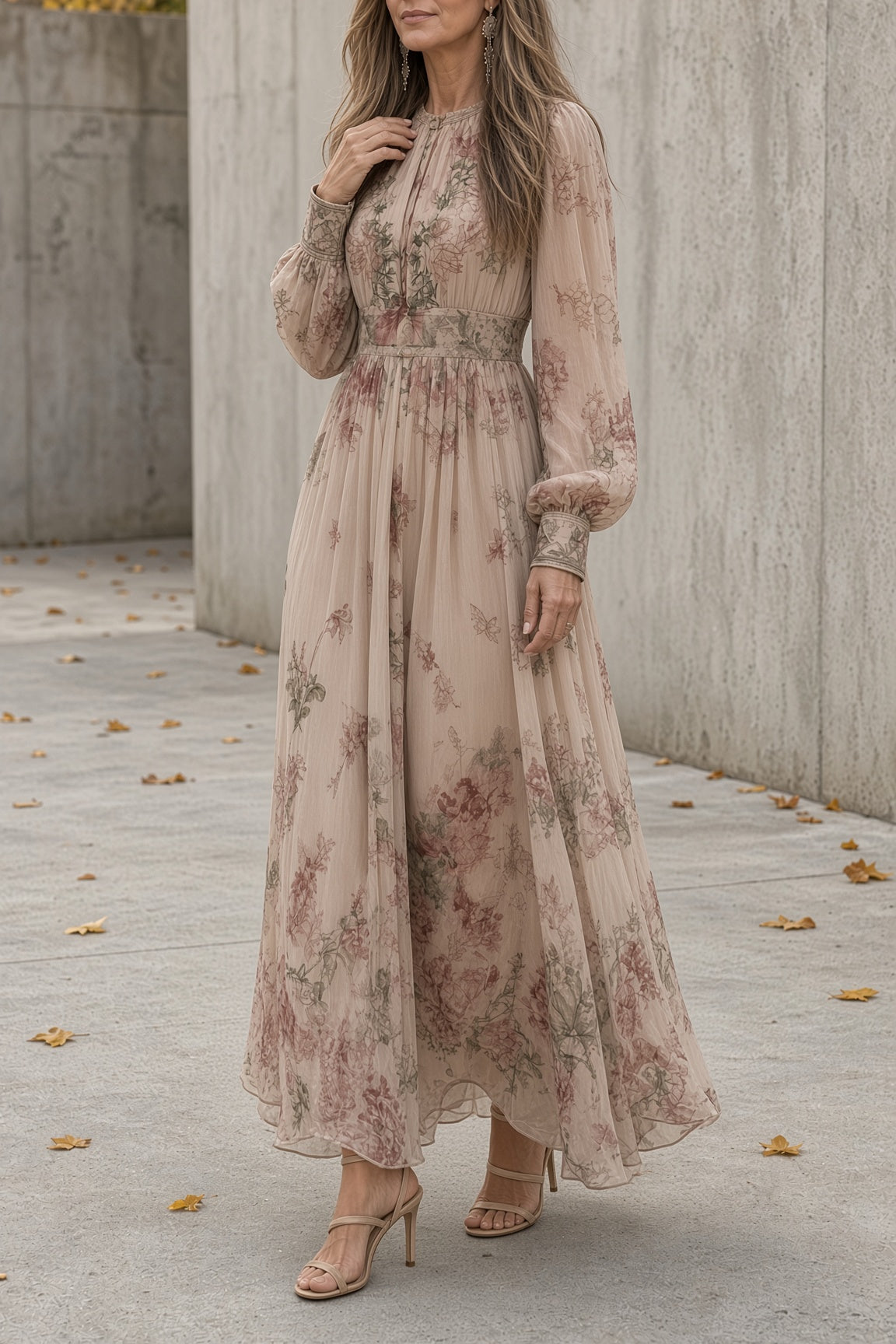 Kayla | Abito Lungo Floreale Elegante