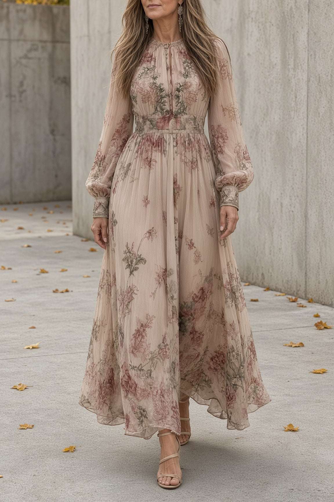 Kayla | Abito Lungo Floreale Elegante