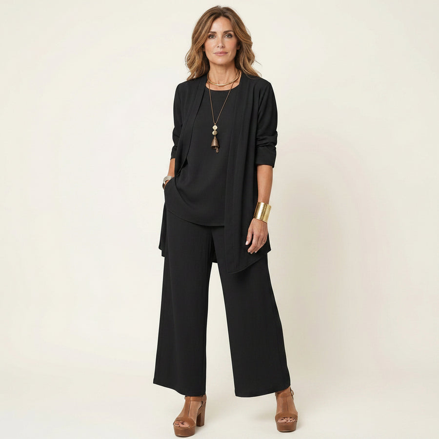 Clarissa | Completo Tre Pezzi con Pantaloni Ampi