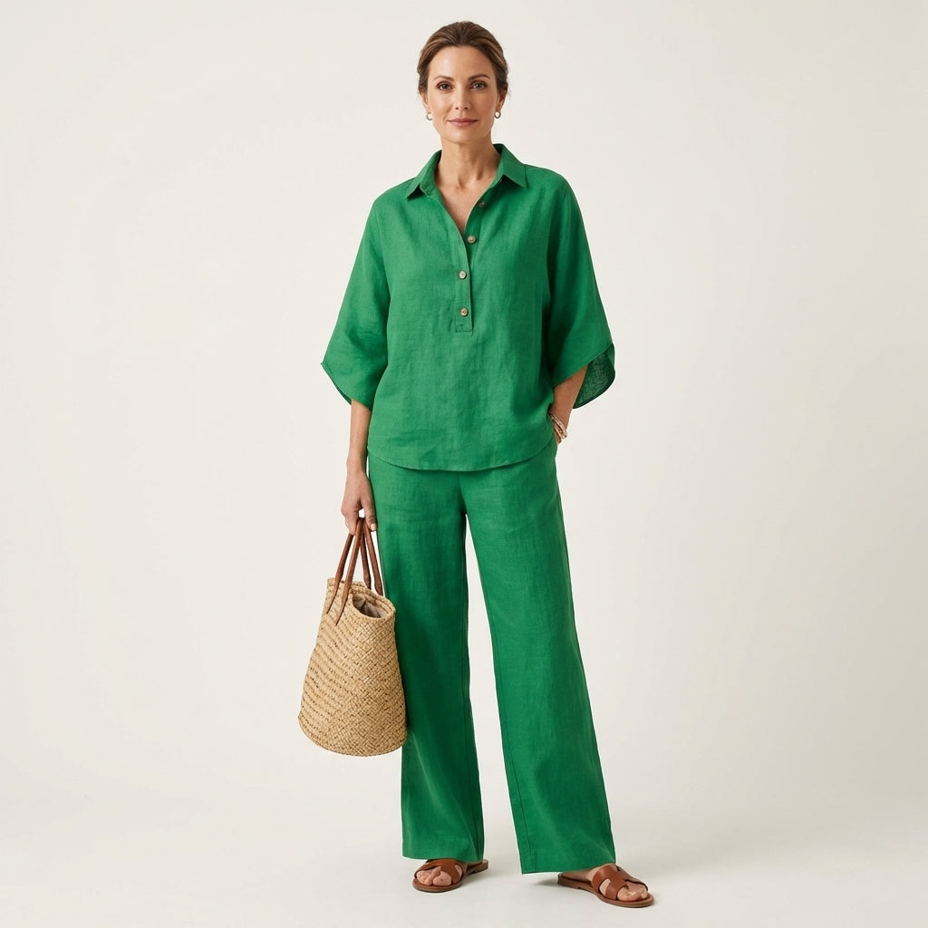 Fabiana | Completo Due Pezzi con Pantaloni Ampi