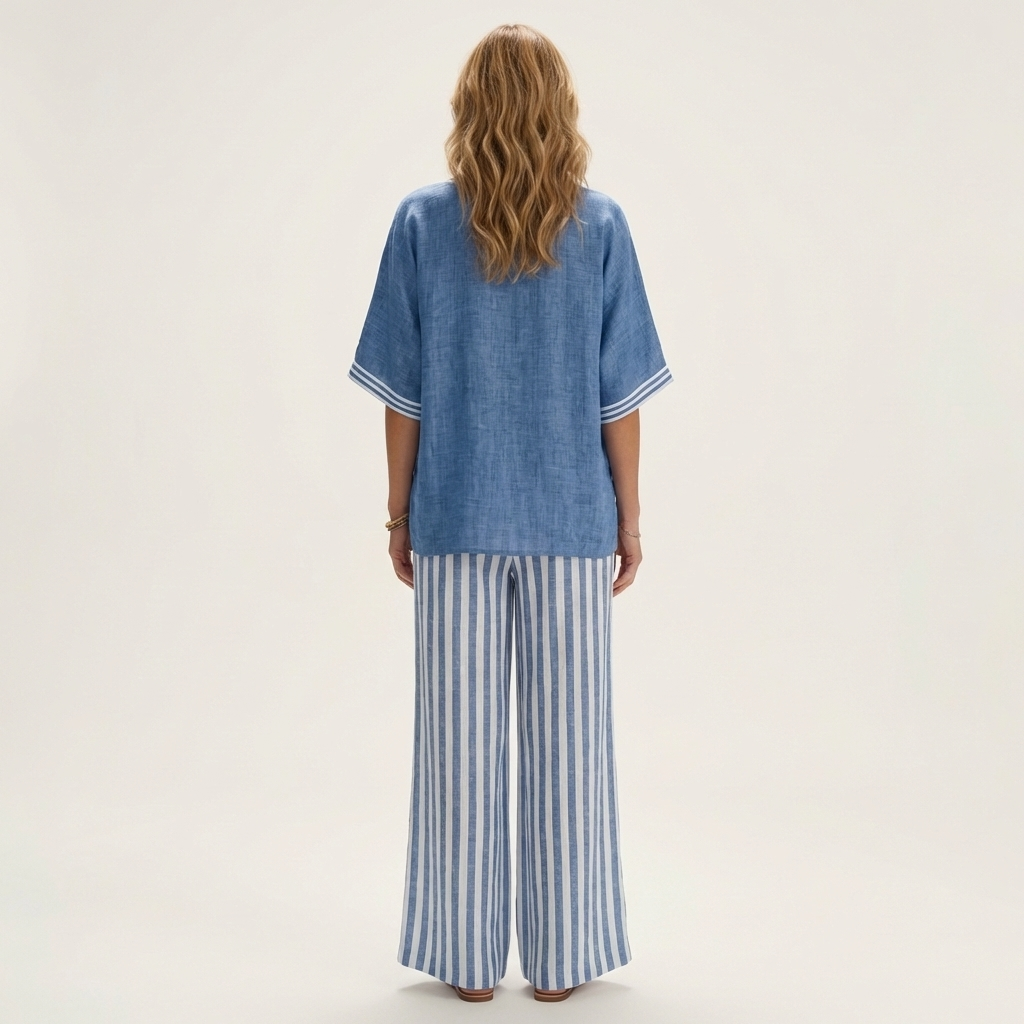 Gemma | Set Coordinato con Top e Pantaloni a Righe