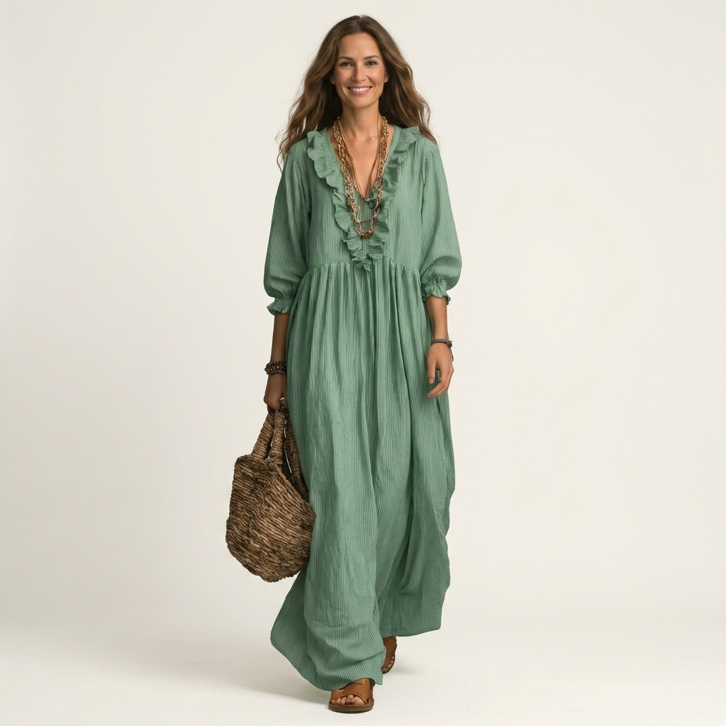 Anita | Abito Maxi con Rouches