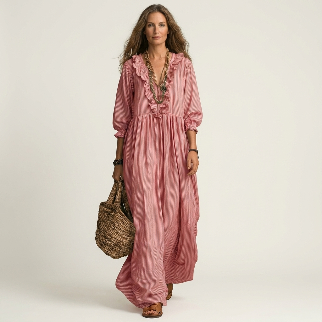 Anita | Abito Maxi con Rouches