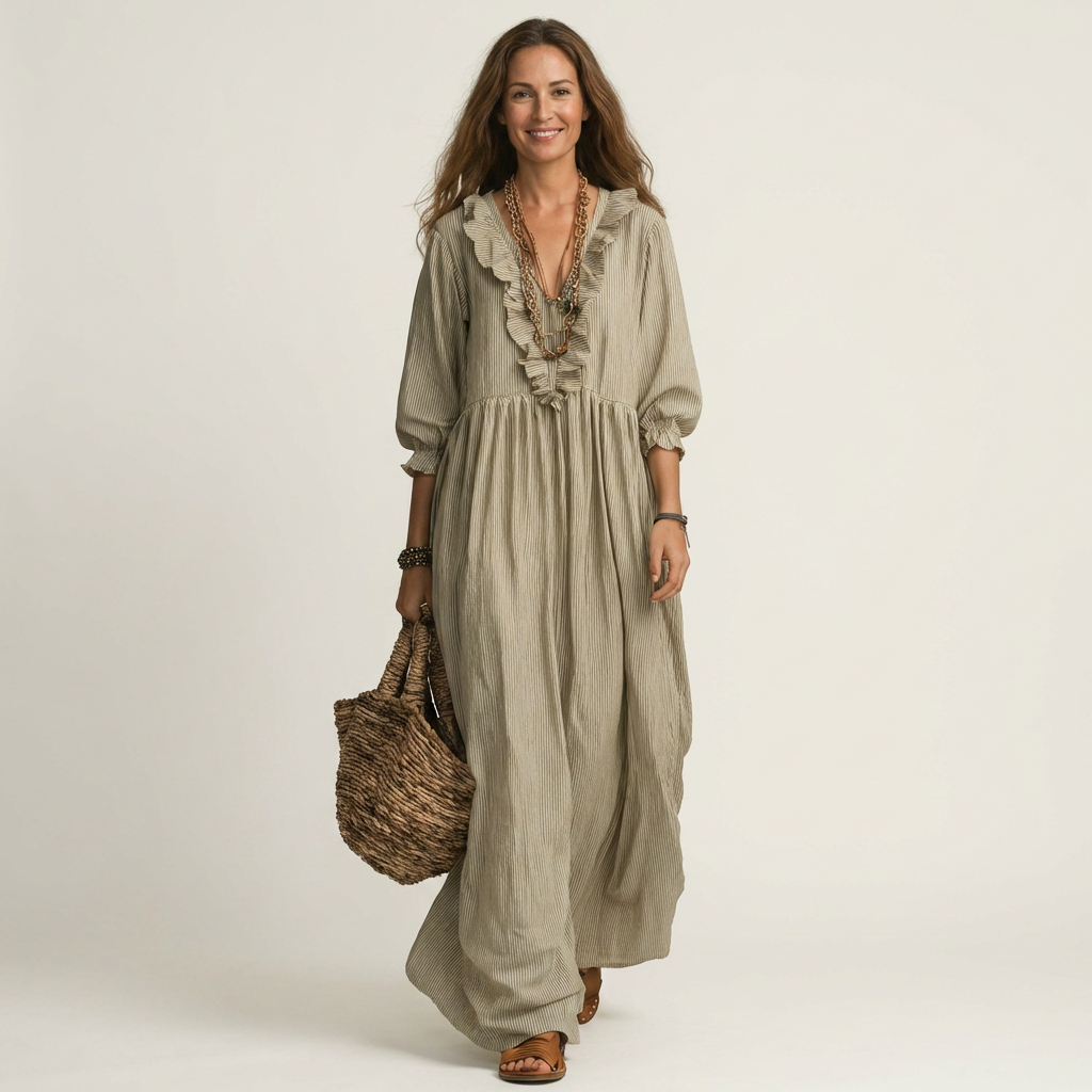 Anita | Abito Maxi con Rouches