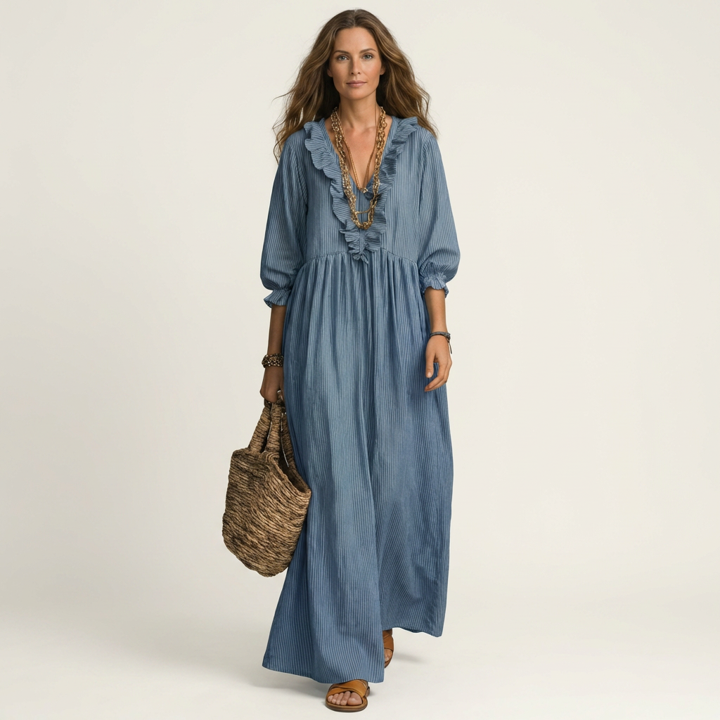 Anita | Abito Maxi con Rouches