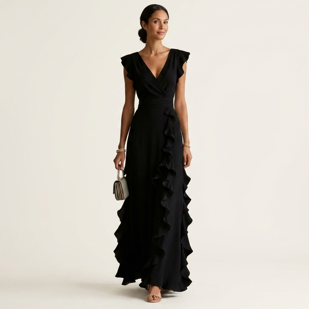 Flavia | Abito Maxi con Volant