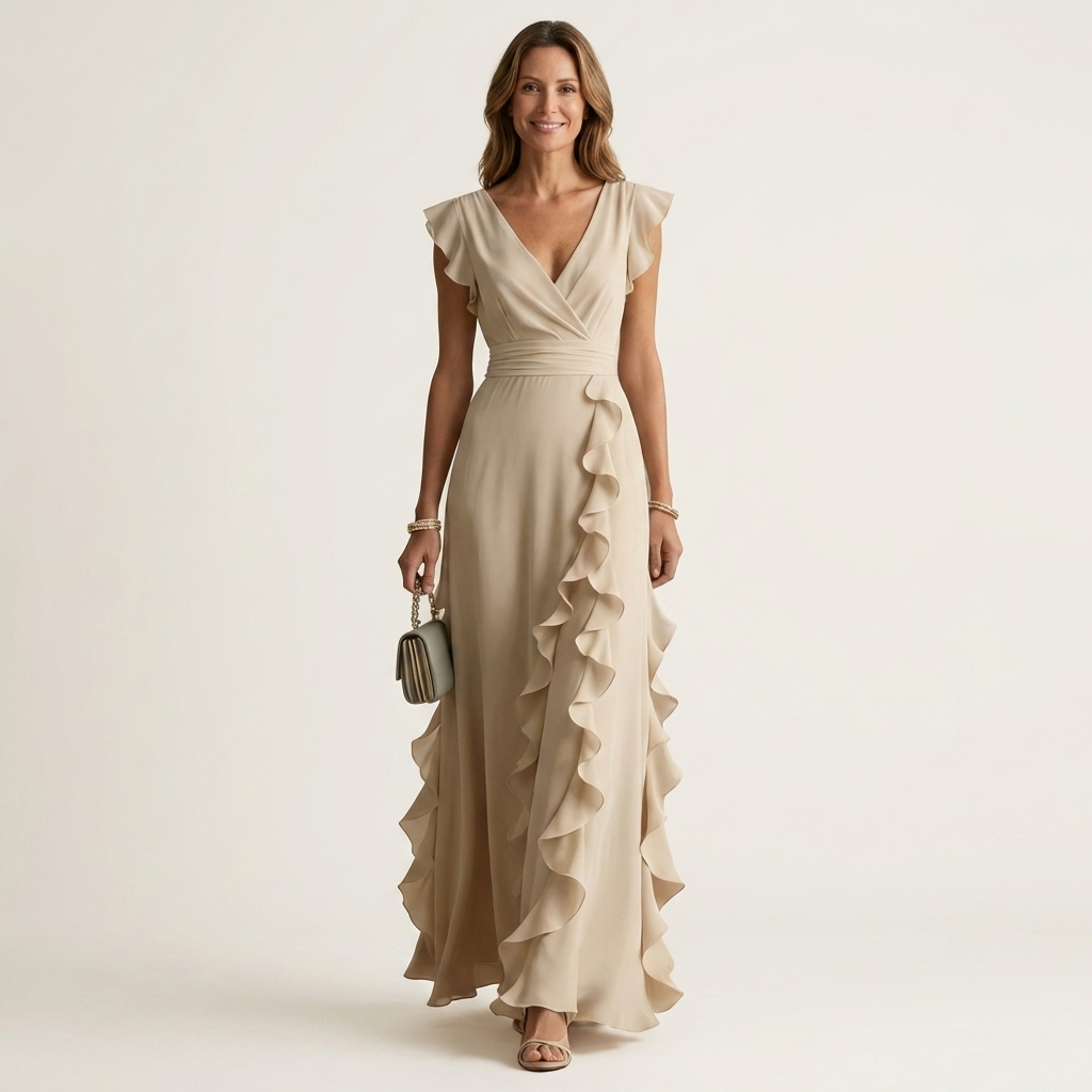 Flavia | Abito Maxi con Volant