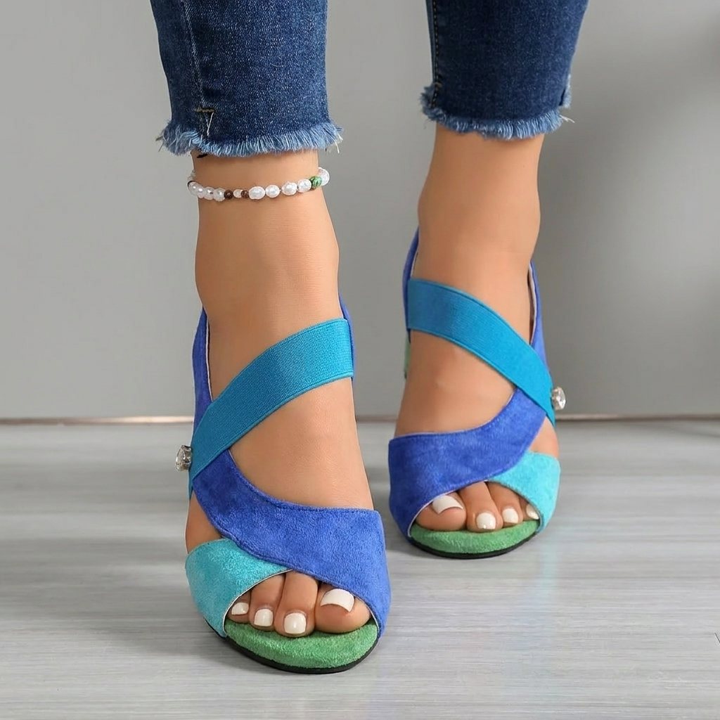 Arianna | Sandali Eleganti Multicolore con Tacco