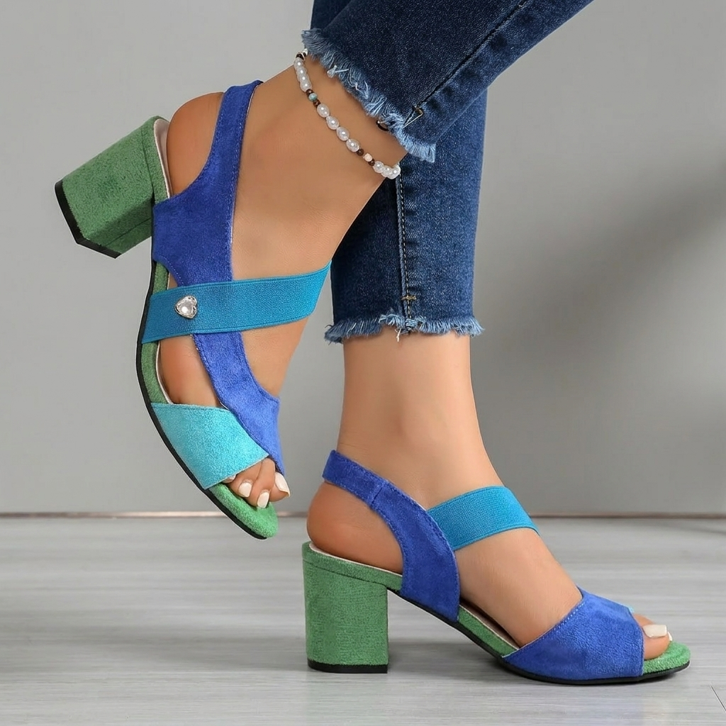 Arianna | Sandali Eleganti Multicolore con Tacco