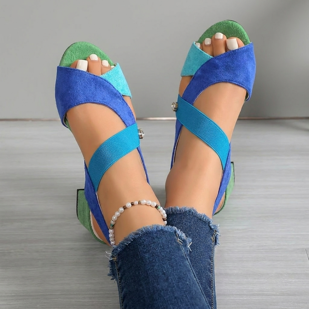 Arianna | Sandali Eleganti Multicolore con Tacco