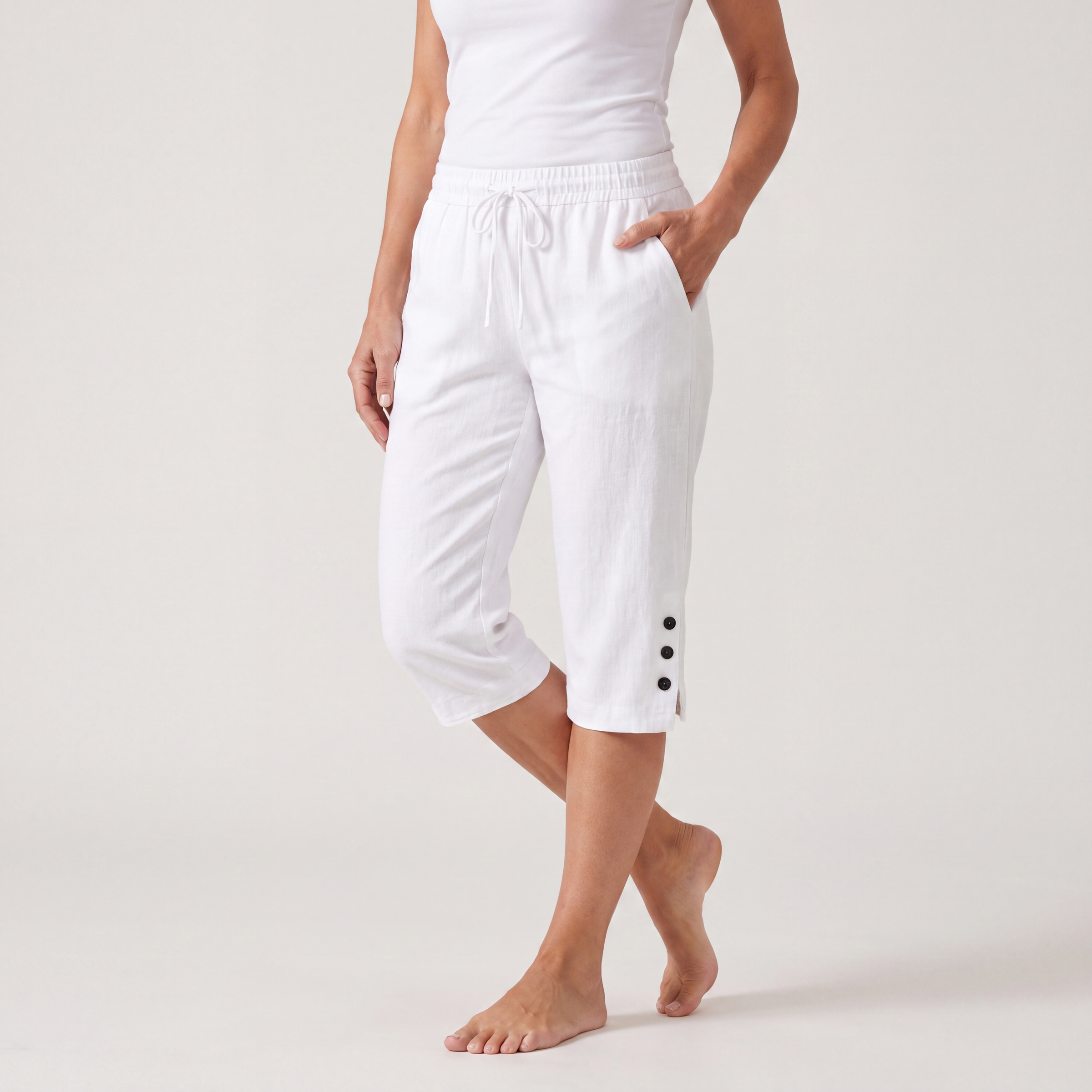 Jesse | Pantaloni Capri con Vita Regolabile