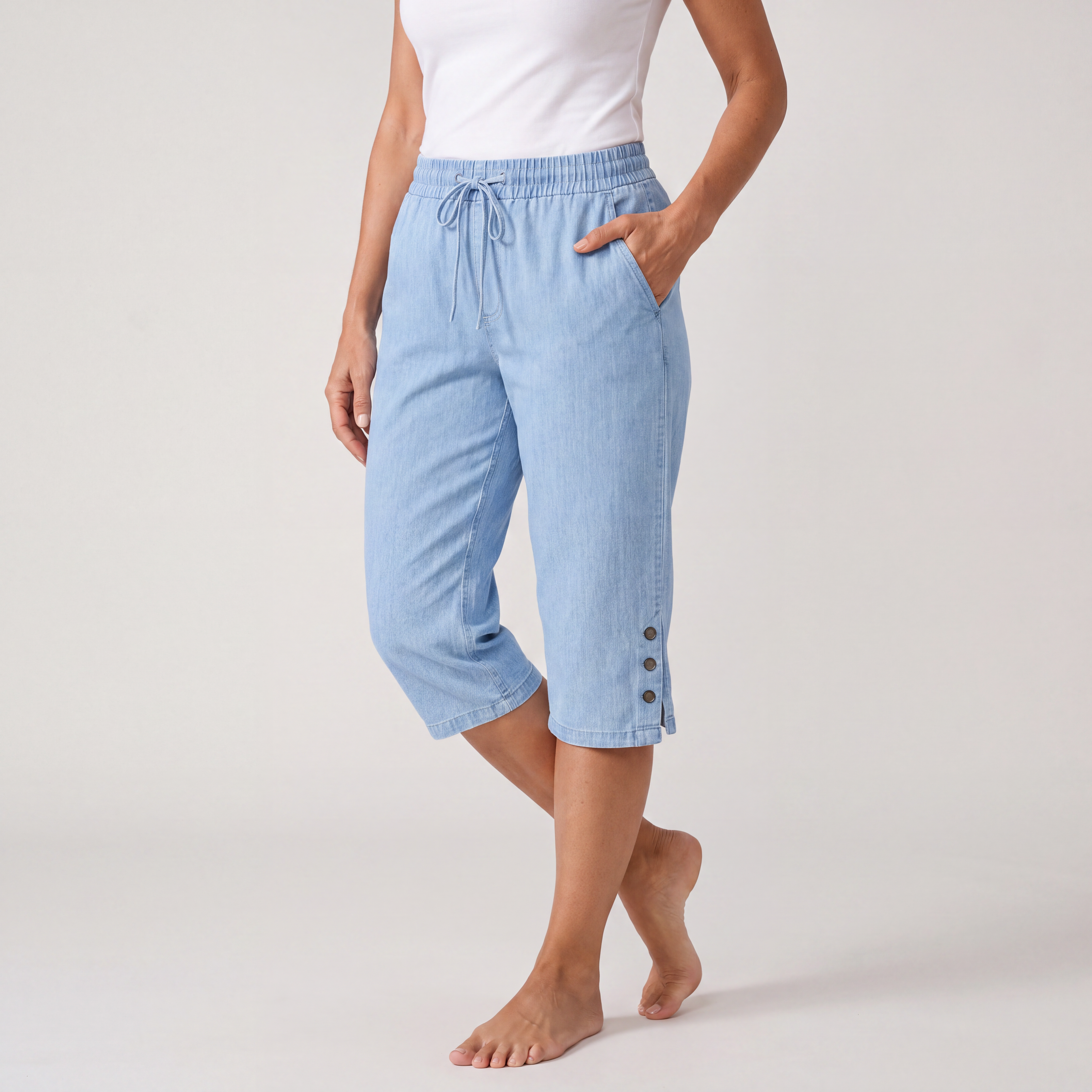 Jesse | Pantaloni Capri con Vita Regolabile