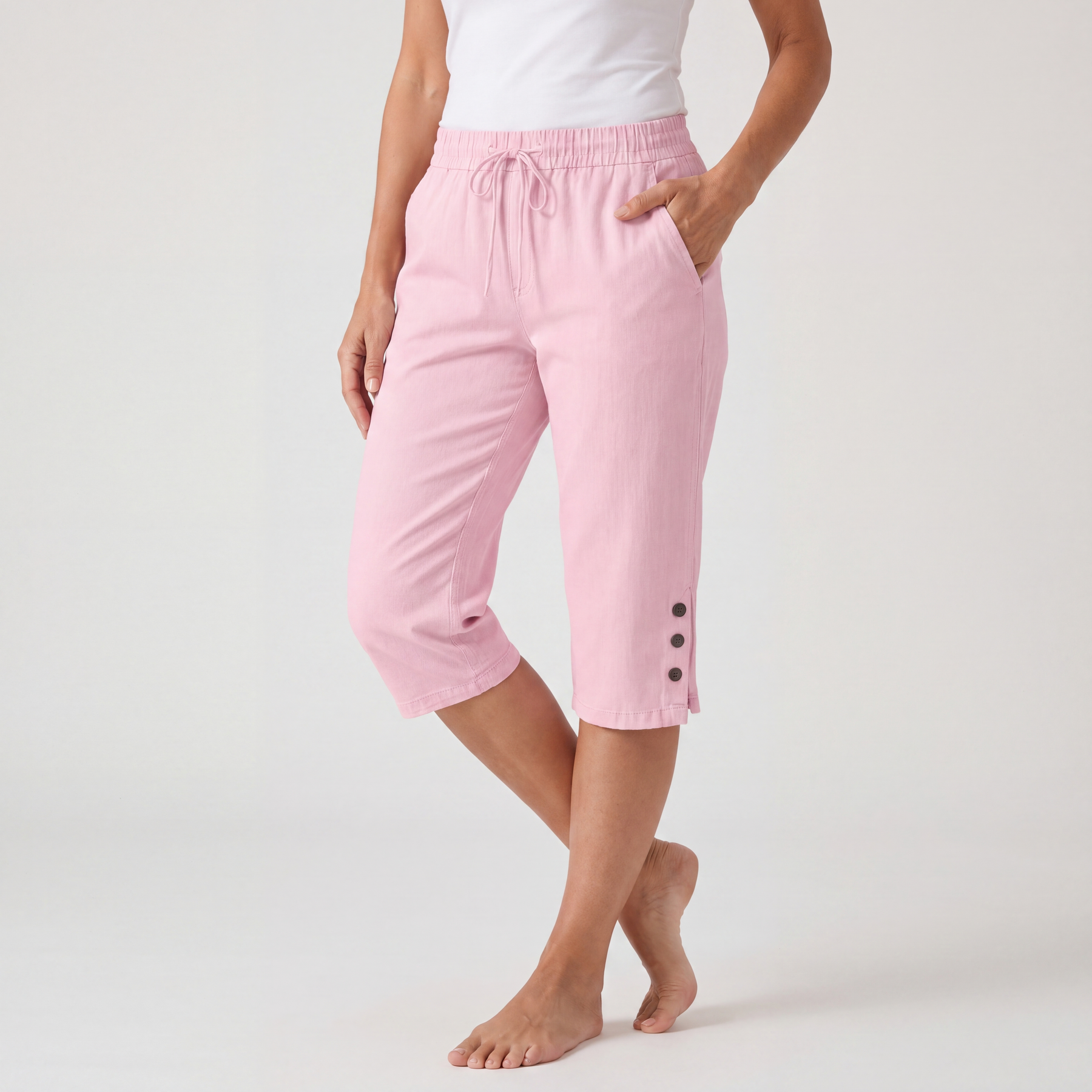 Jesse | Pantaloni Capri con Vita Regolabile
