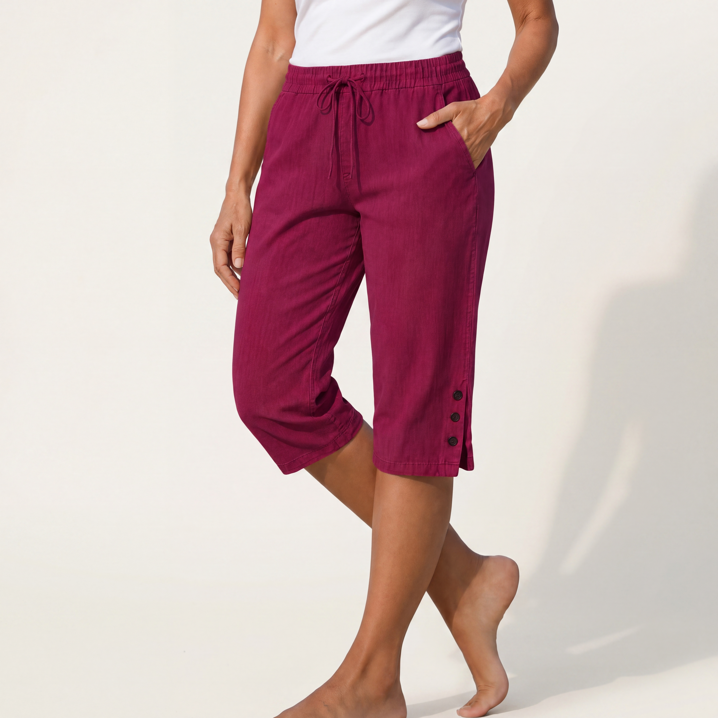 Jesse | Pantaloni Capri con Vita Regolabile