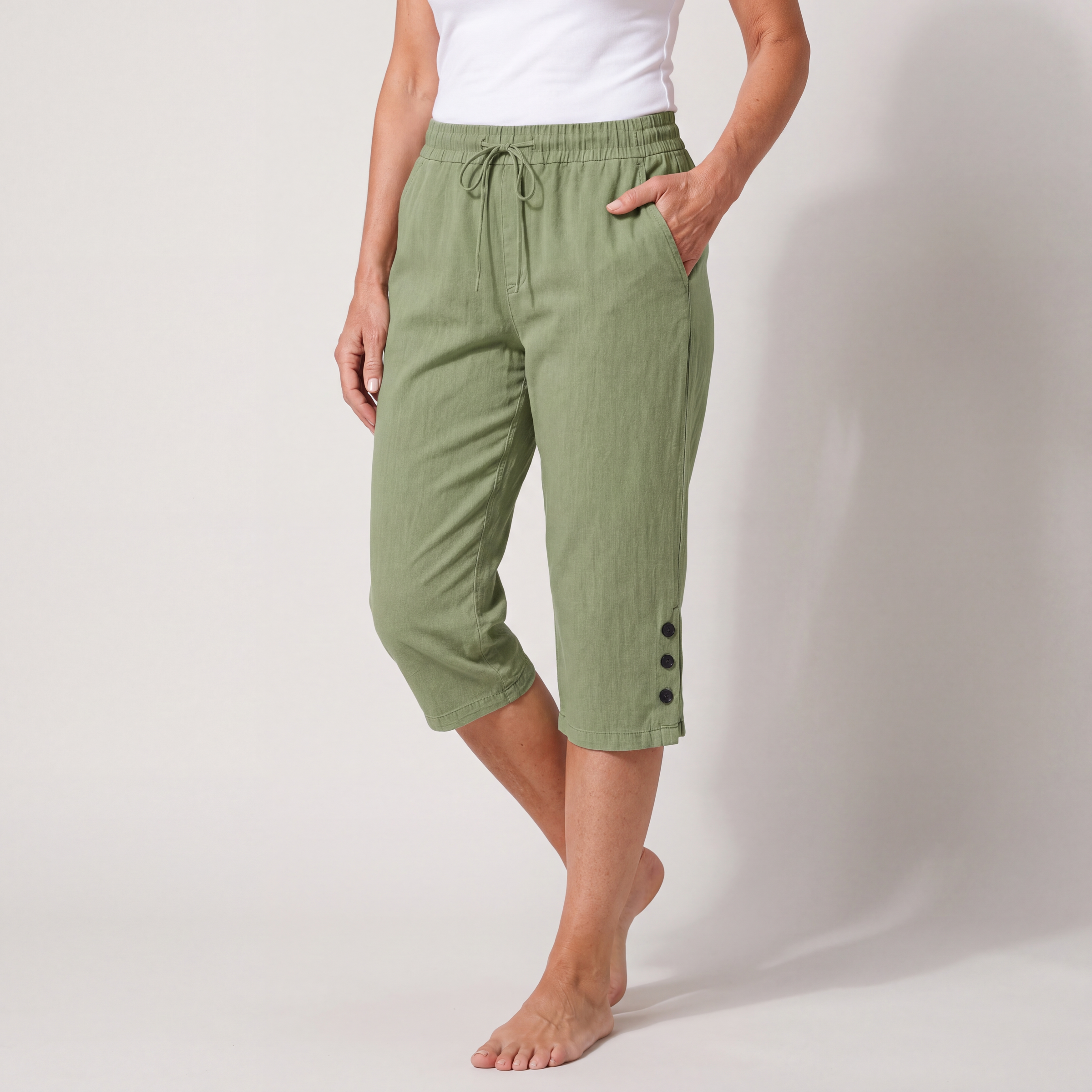 Jesse | Pantaloni Capri con Vita Regolabile