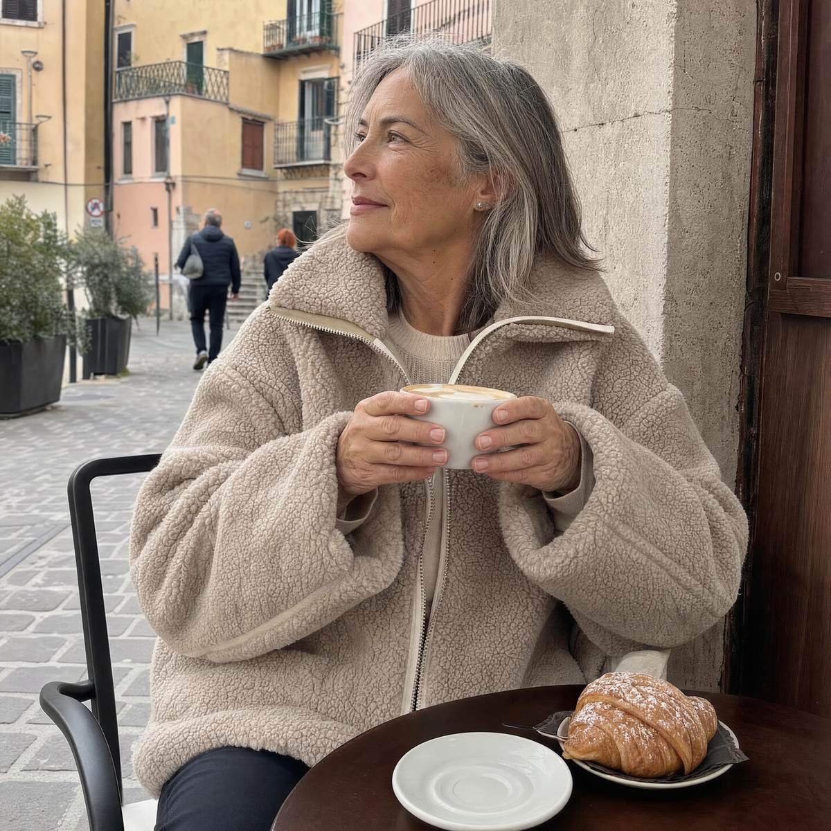 Carlie | Giacca Teddy Oversize con Zip