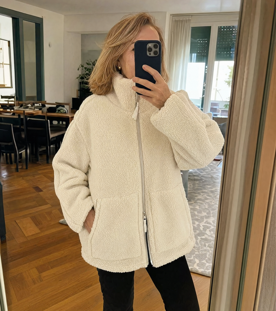 Carlie | Giacca Teddy Oversize con Zip