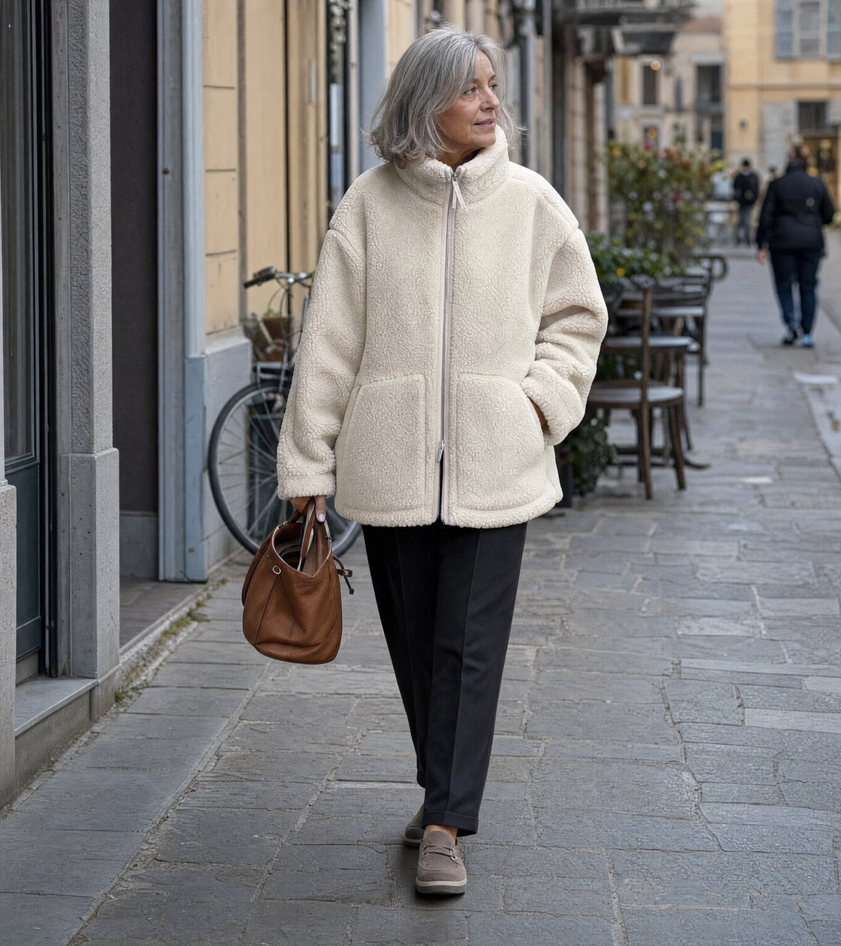 Carlie | Giacca Teddy Oversize con Zip
