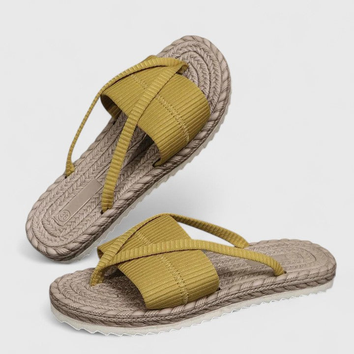 Emanuela | Sandali Flat con Fasce Incrociate