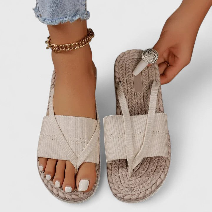 Emanuela | Sandali Flat con Fasce Incrociate