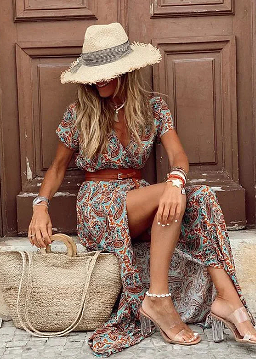 Virginia | Abito Maxi Boho Eleganza Naturale