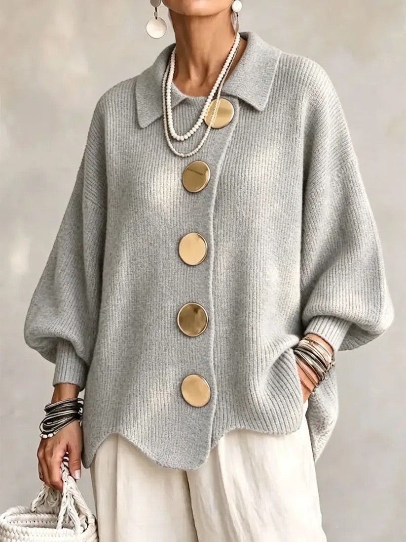 Corin | Cardigan Oversize con Bottoni Eleganti