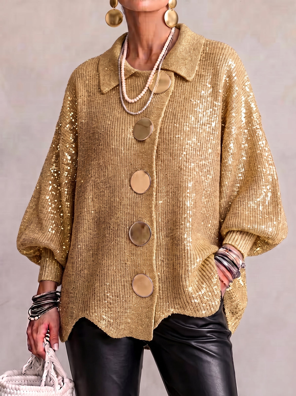 Corin | Cardigan Oversize con Bottoni Eleganti