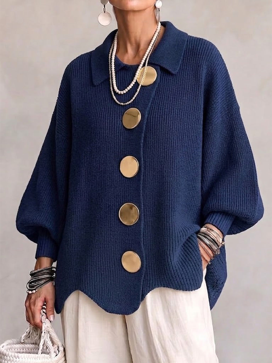 Corin | Cardigan Oversize con Bottoni Eleganti