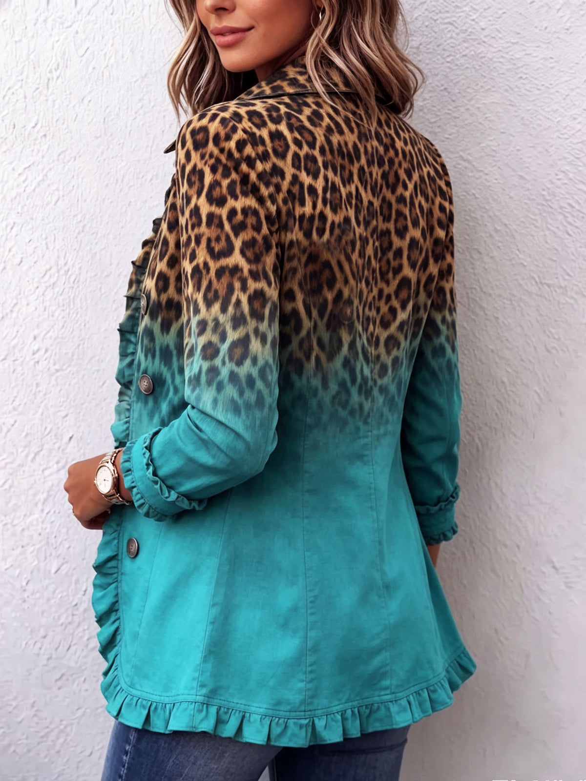 Sveva | Giacca Animalier con Volant