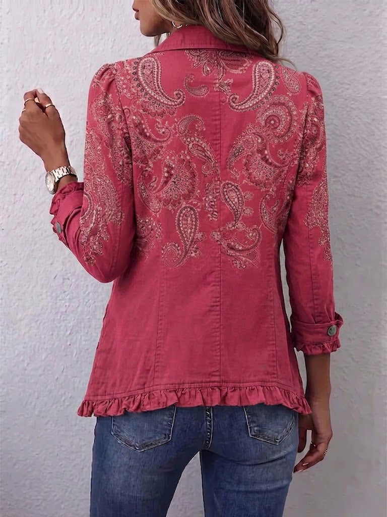 Severina | Giacca Paisley con Volant