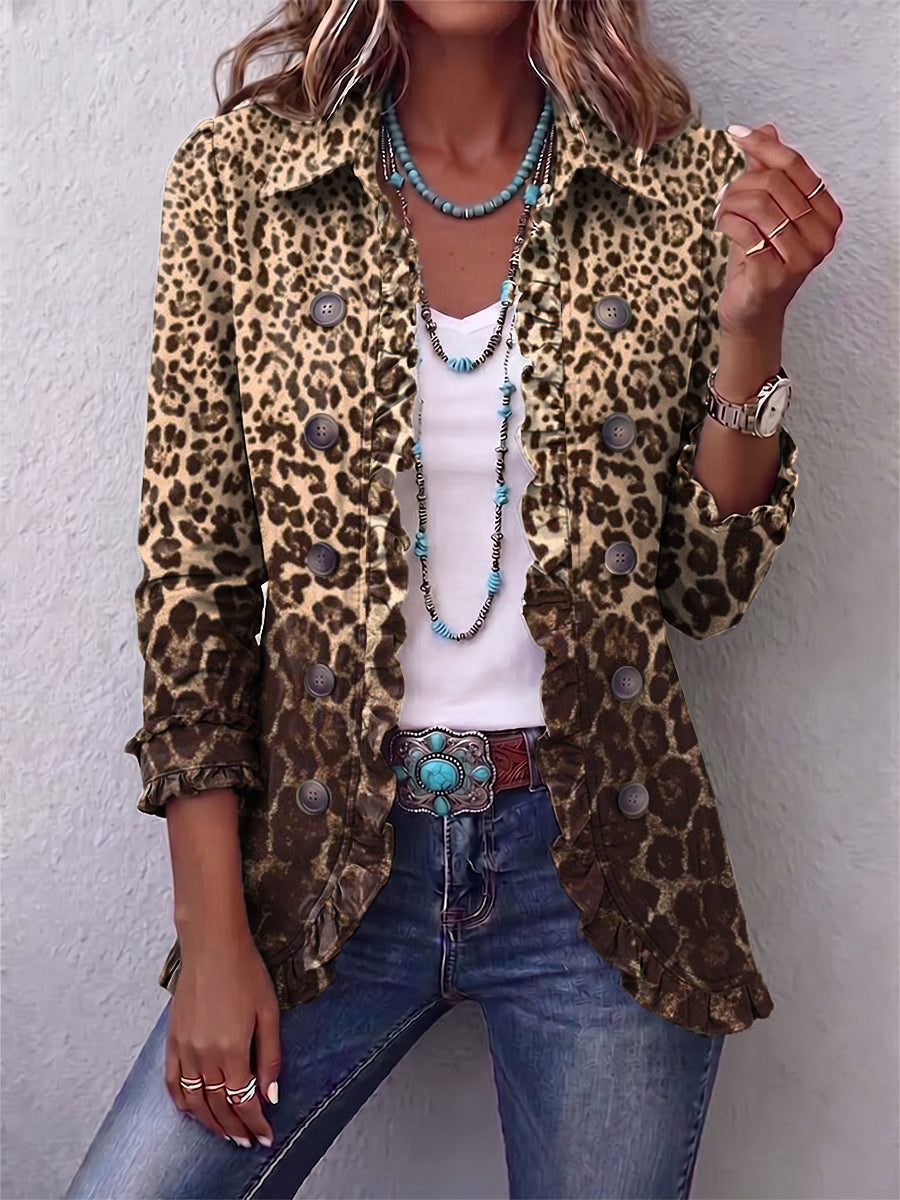 Mirta | Giacca Animalier con Volant